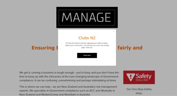 Manage Clubs Website